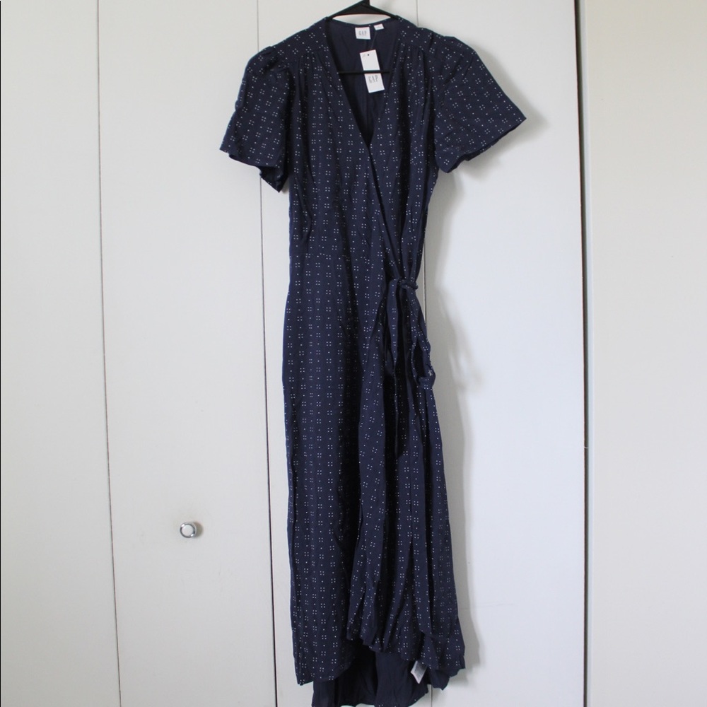 Gap Navy Wrap Dress